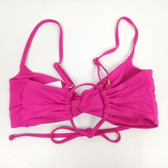L*Space Ringo Bikini Top in Bougainvillea Pink Size Medium NWT Adjustable - Picture 4 of 6